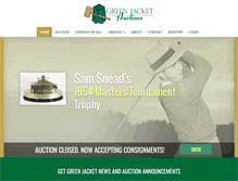 Tablet Screenshot of greenjacketauctions.com